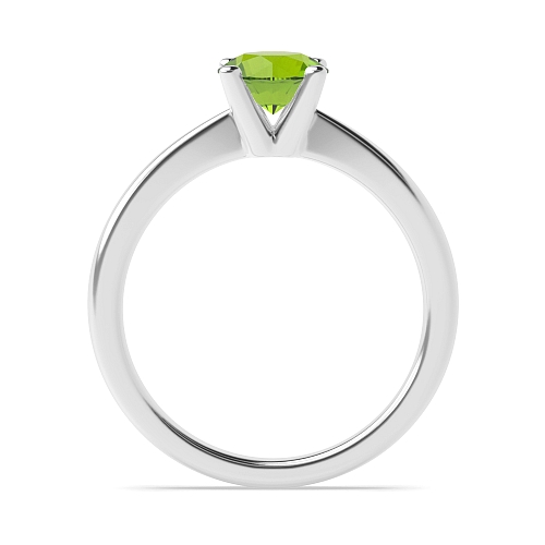 V shaped head Peridot Engagement Rings