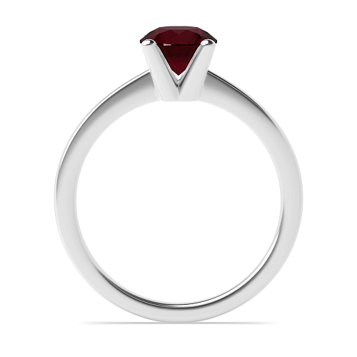 V shaped head Ruby Engagement Rings