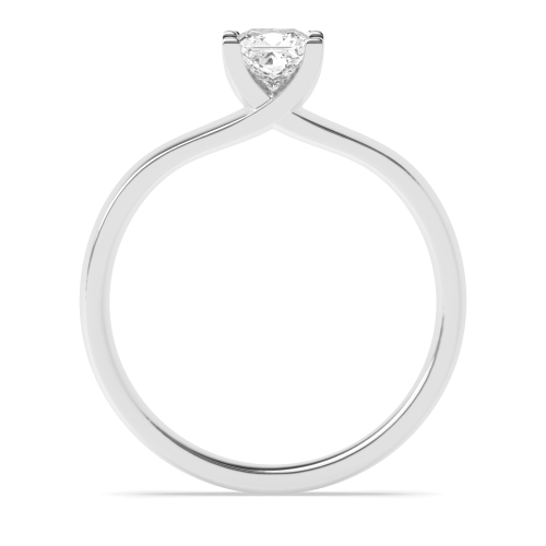 4 Prong Princess square Claws Lab Grown Diamond Solitaire Engagement Ring