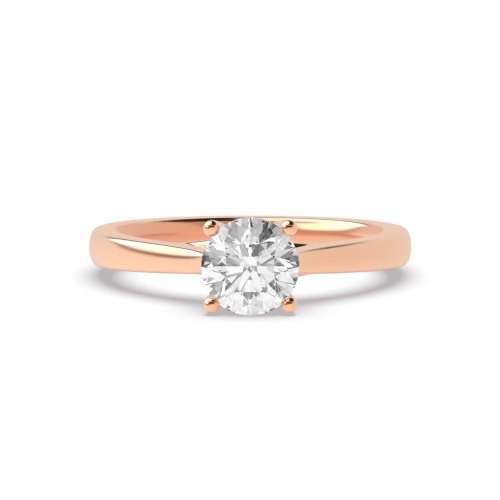 4 Prong Rose Gold Solitaire Engagement Ring