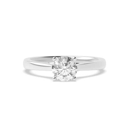 4 Prong Cross Over Claws Solitaire Engagement Ring