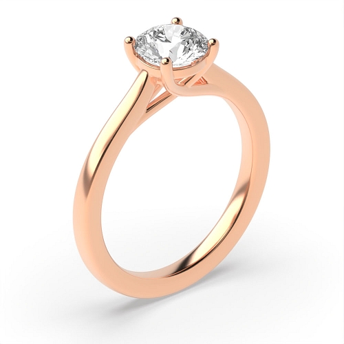 Rose Gold Crossover claws Engagement Rings