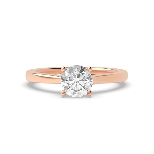 Rose Gold Crossover claws Engagement Rings