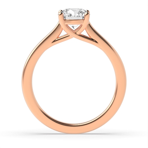 Rose Gold Crossover claws Engagement Rings
