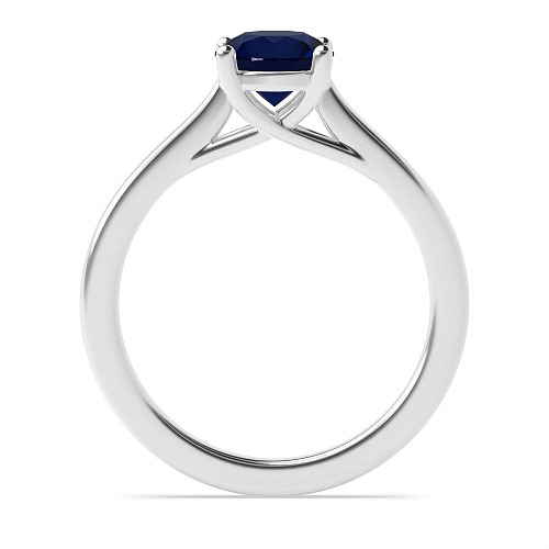 Crossover claws Blue Sapphire Engagement Rings