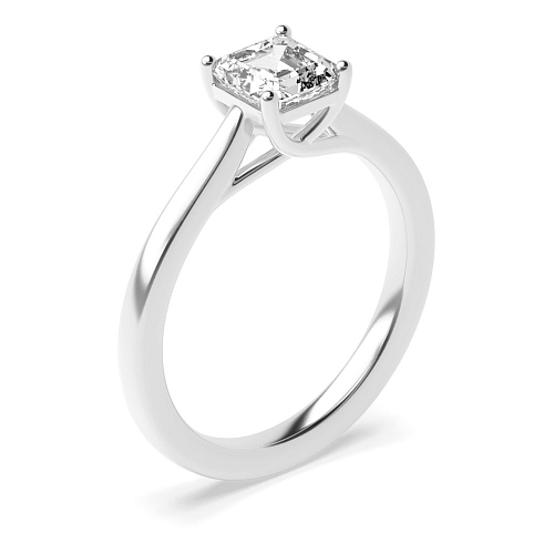 Asscher Crossover claws Engagement Rings