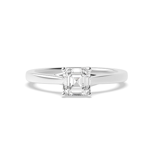 Asscher Crossover claws Engagement Rings