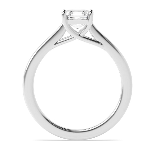Asscher Crossover claws Engagement Rings