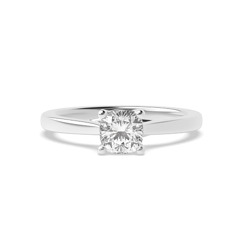 Cushion Crossover claws Engagement Rings