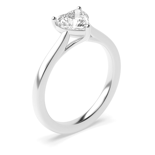 Prong Heart Crossover claws Engagement Rings
