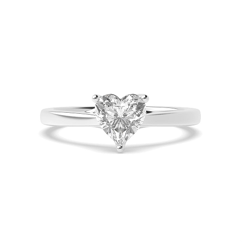 Prong Heart Crossover claws Engagement Rings