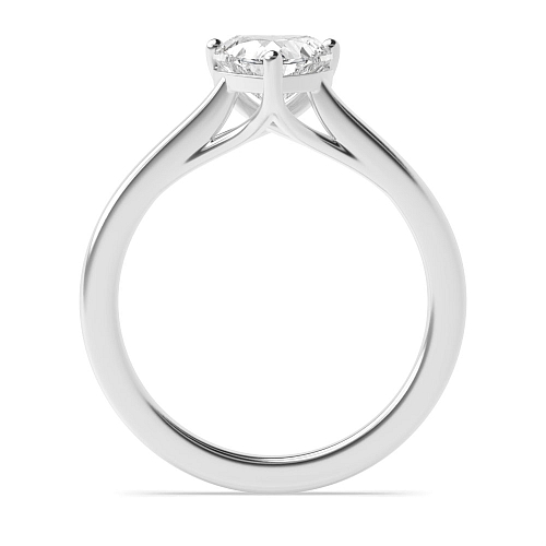 Prong Heart Crossover claws Engagement Rings