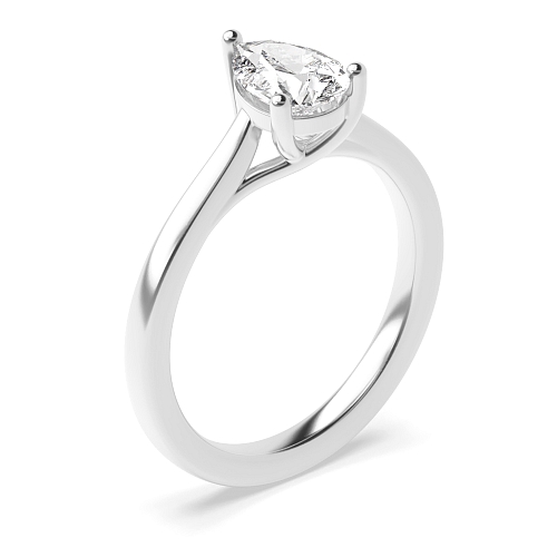 Prong Pear Crossover claws Engagement Rings