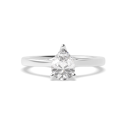 Prong Pear Crossover claws Engagement Rings