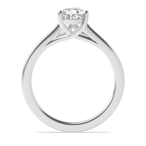 Prong Pear Crossover claws Engagement Rings
