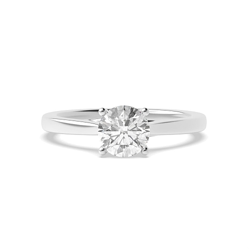 4 Prong Cross Over Claws Solitaire Engagement Ring