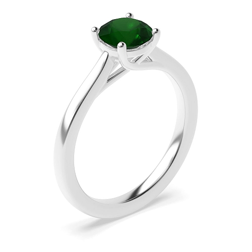 Crossover claws Emerald Engagement Rings