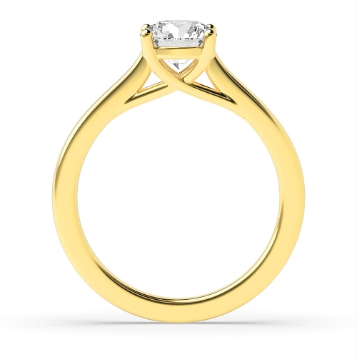 Yellow Gold Crossover claws Engagement Rings