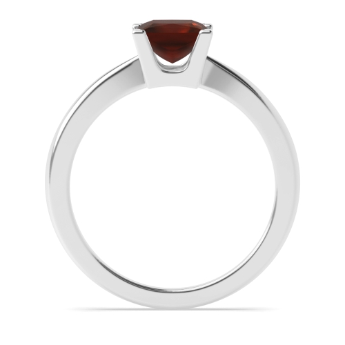 4 Prong Princess Square basket U Garnet Engagement Rings