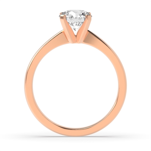 4 Prong Round Rose Gold Open high set Engagement Rings