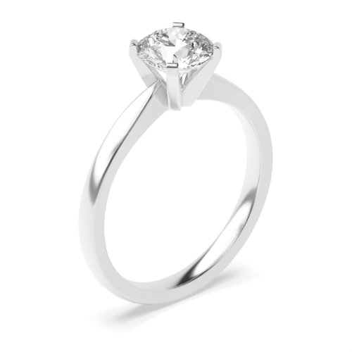 4 Prong Round Open high set Moissanite Engagement Rings