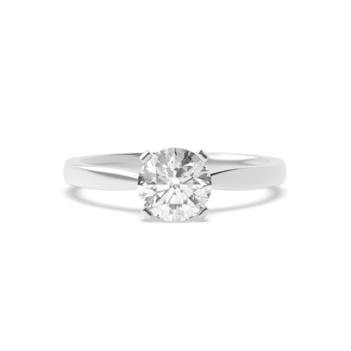 4 Prong Round Open high set Moissanite Engagement Rings