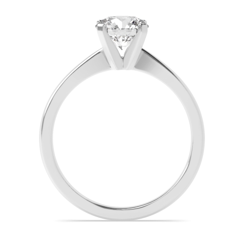 4 Prong Round Open high set Moissanite Engagement Rings