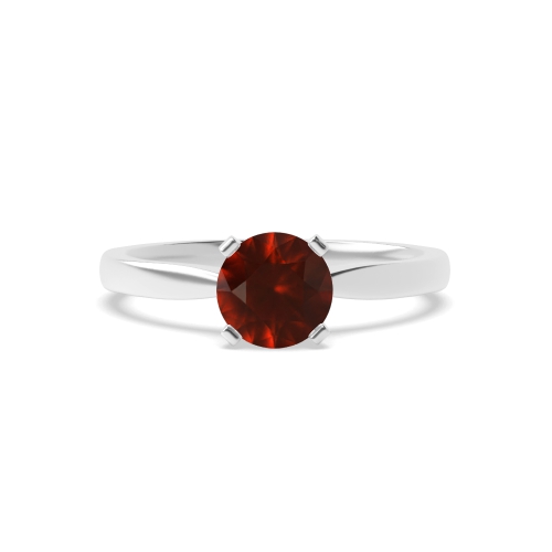 4 Prong Round Open high set Garnet Engagement Rings