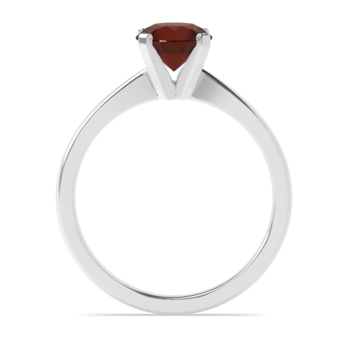 4 Prong Round Open high set Garnet Engagement Rings