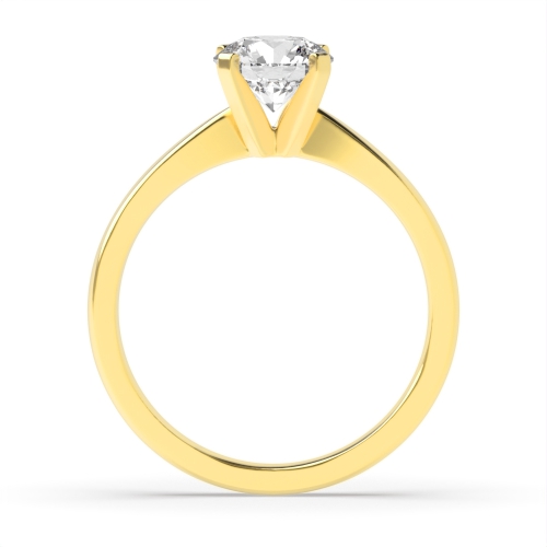 4 Prong Round Yellow Gold Open high set Engagement Rings