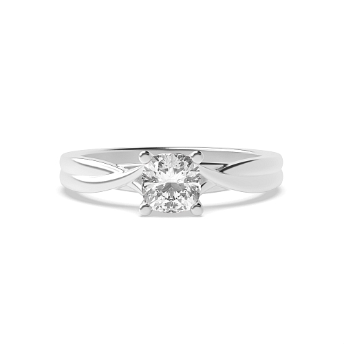 Cushion Crossover shoulder Engagement Rings