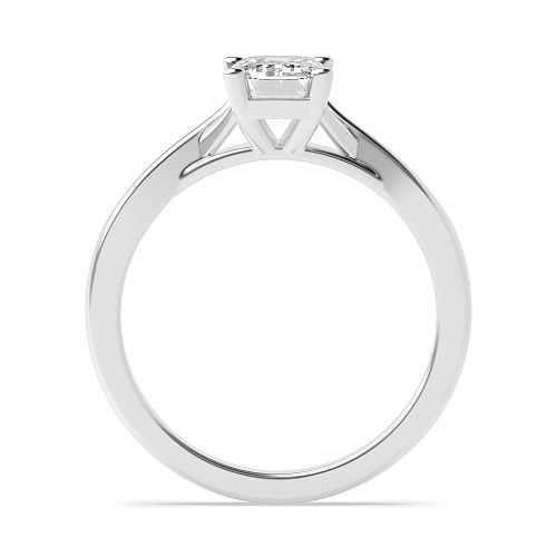 Emerald Crossover shoulder Engagement Rings