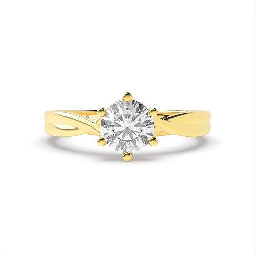 4 Prong Yellow Gold Solitaire Engagement Ring