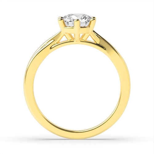 4 Prong Yellow Gold Solitaire Engagement Ring