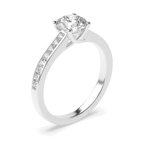 4 Prong Round Crossover set Engagement Rings