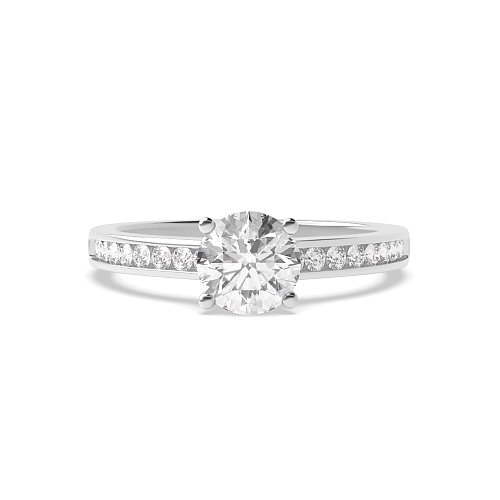4 Prong Round Crossover set Engagement Rings