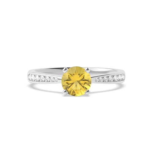 4 Prong Classic tapered shank Topaz Engagement Rings