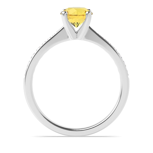 4 Prong Classic tapered shank Topaz Engagement Rings
