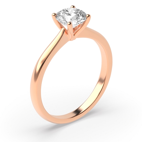 Rose Gold Open set tapering shoulder Engagement Rings