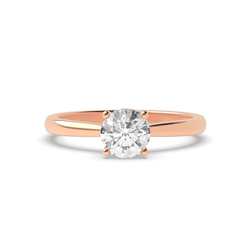 Rose Gold Open set tapering shoulder Engagement Rings