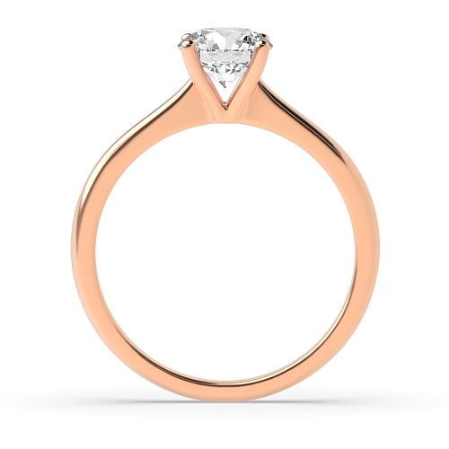 Rose Gold Open set tapering shoulder Engagement Rings