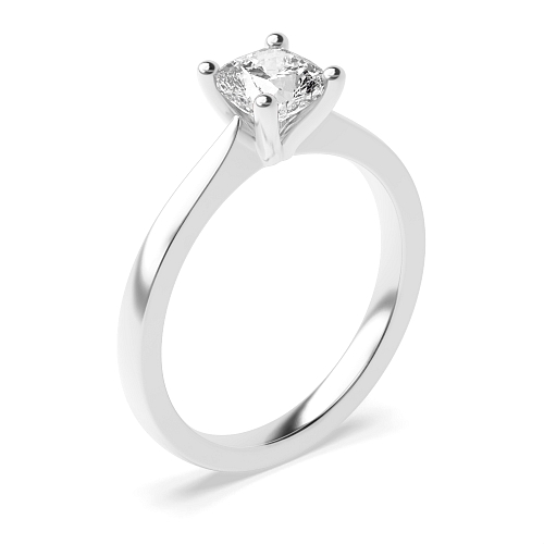 Cushion Open set tapering shoulder Engagement Rings