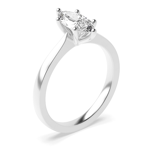 Marquise Open set tapering shoulder Engagement Rings