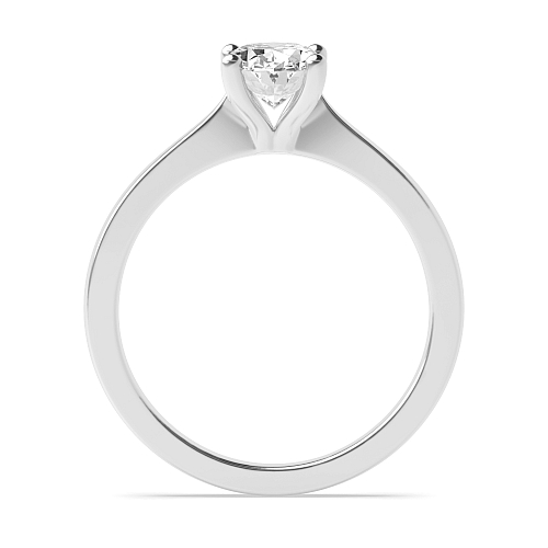Oval Open set tapering shoulder Engagement Rings