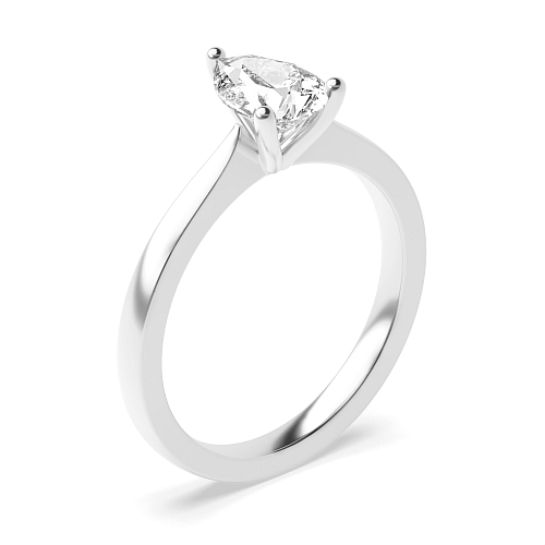 Prong Pear Open set tapering shoulder Engagement Rings