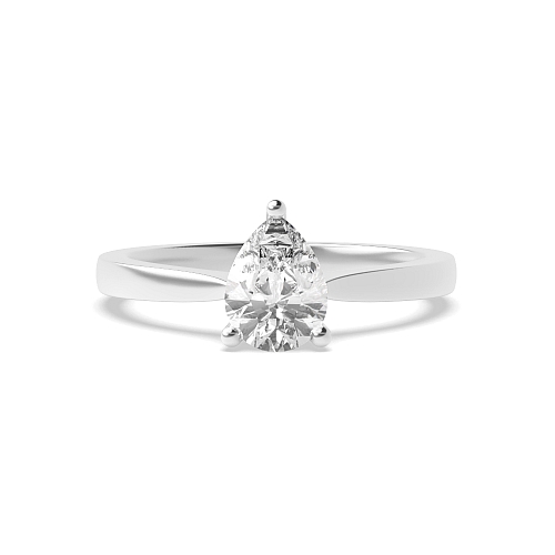 Prong Pear Open set tapering shoulder Engagement Rings