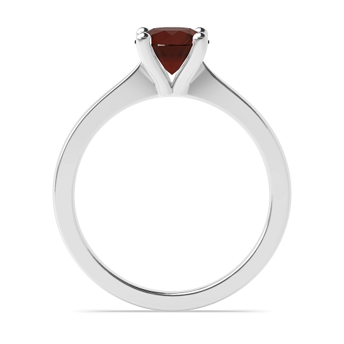 Open set tapering shoulder Garnet Engagement Rings