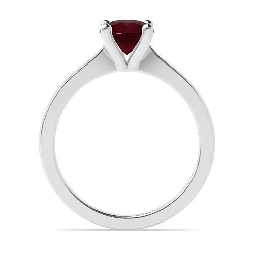Open set tapering shoulder Ruby Engagement Rings