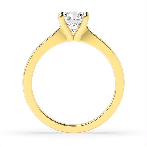 Yellow Gold Open set tapering shoulder Engagement Rings