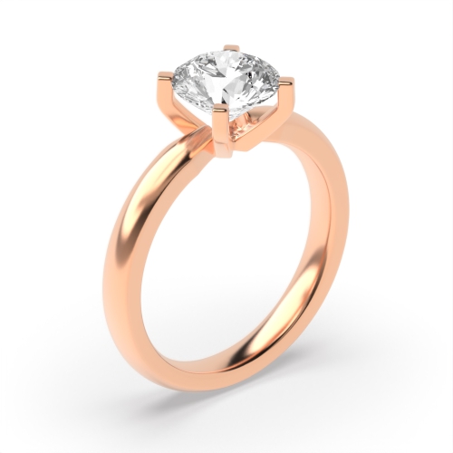 Solitaire Engagement Ring Platinum Brilliant Cut Diamond 4 Prongs